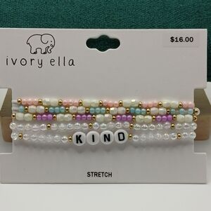 Ivory Ella Pastel Beaded Kids Bracelet Set